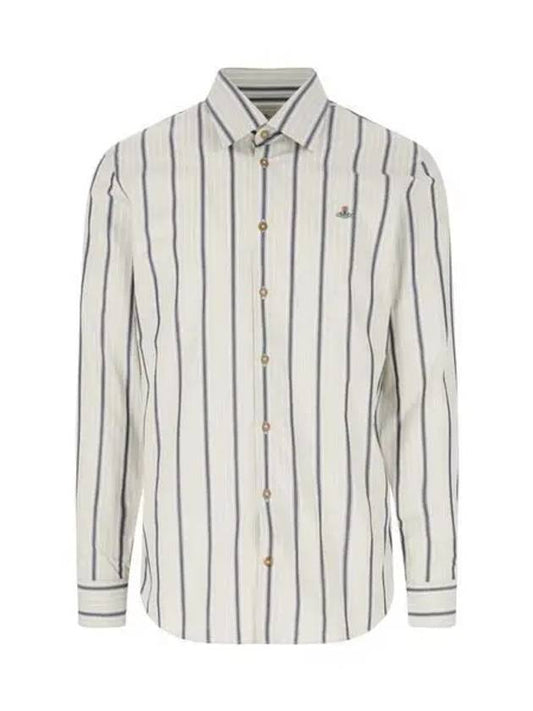 Ghost Striped Long Sleeve Shirt White - VIVIENNE WESTWOOD - BALAAN 2