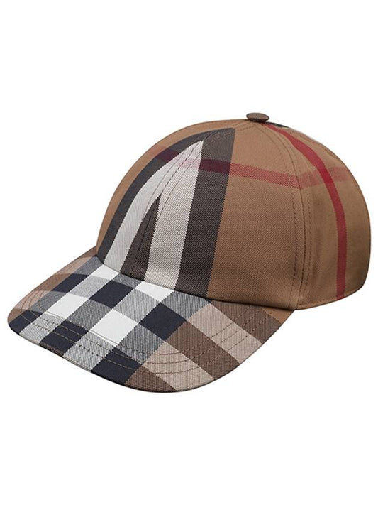 MH 3C Vintage Check Classic Baseball Ball Cap Brown - BURBERRY - BALAAN 2