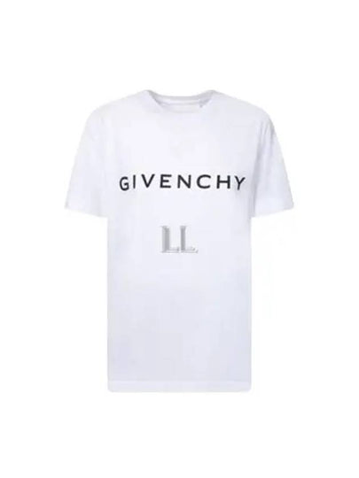 Archetype Logo Print Short Sleeve T-Shirt White - GIVENCHY - BALAAN 2