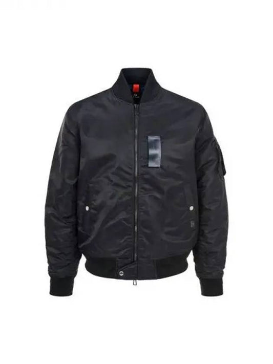 PS Mini Label Padded Bomber Jacket Black 270379 - PAUL SMITH - BALAAN 1