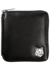 Men s Fox Head Half Wallet MM05346LC0043 BLACK - MAISON KITSUNE - BALAAN 1