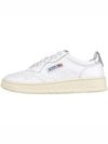 Medalist Leather Metal Silver Tab Low Top Sneakers White - AUTRY - BALAAN 4