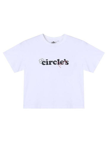 Circles Clover Heart Crop Tee White - BYL - BALAAN 1