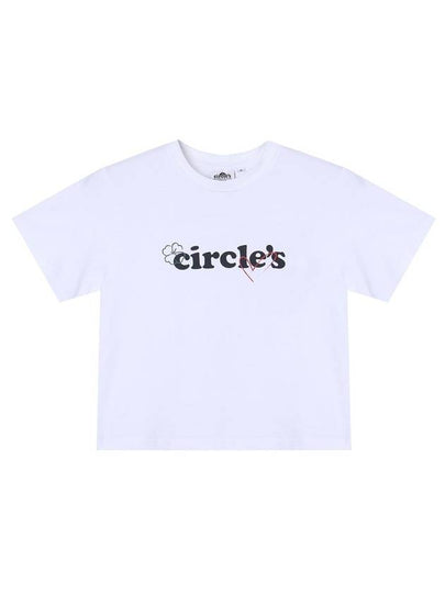 Circles Clover Heart Crop Tee White - BYL - BALAAN 2