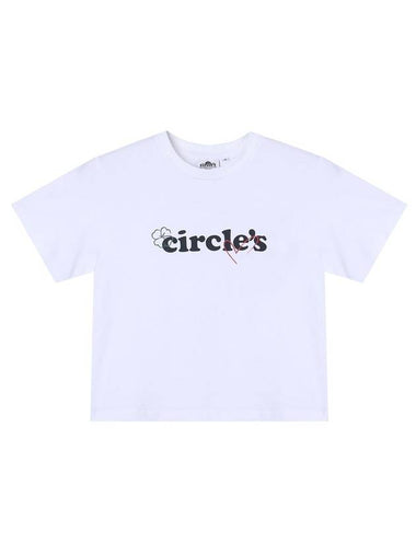 Circles Clover Heart Crop Tee White - BYL - BALAAN 1