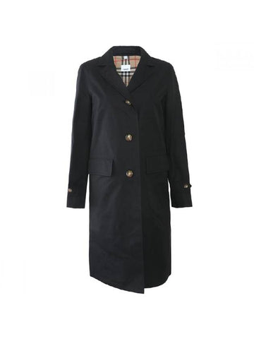 8015484 A1189 Women’s Ferringdon Gabardine Wrap Coat Black - BURBERRY - BALAAN 1