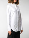 Women's Hidden Three Stripes Oxford Classic Shirt White - THOM BROWNE - BALAAN 4