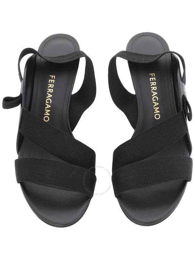 Ferragamo Black Vara Bow Vale 55 Sandals, Size 7.5 - SALVATORE FERRAGAMO - BALAAN 3