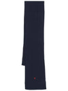 Pony Cable Knit Scarf Navy - POLO RALPH LAUREN - BALAAN 1