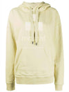 Mansell Velor Logo Hooded Top Light Yellow - ISABEL MARANT - BALAAN.