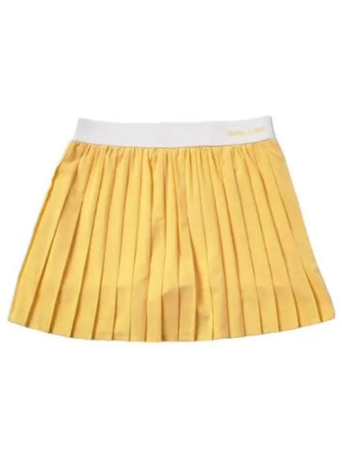 Pleated Tennis Skirt White Yellow - SPORTY & RICH - BALAAN 1