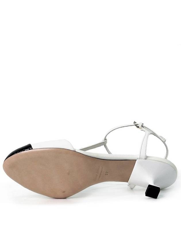 37 MiuMiu T Strap Patent Slingback Sandals Two Tone - MIU MIU - BALAAN 7