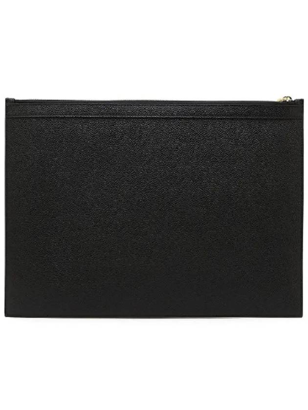 Medium Document Holder Clutch Bag Black - THOM BROWNE - BALAAN 3