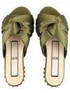 Satin Flat Mule Khaki - Nº 21 - BALAAN.