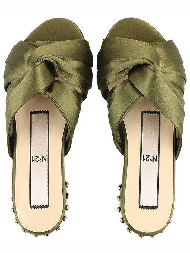 Satin Flat Slipper Khaki - Nº 21 - BALAAN 5