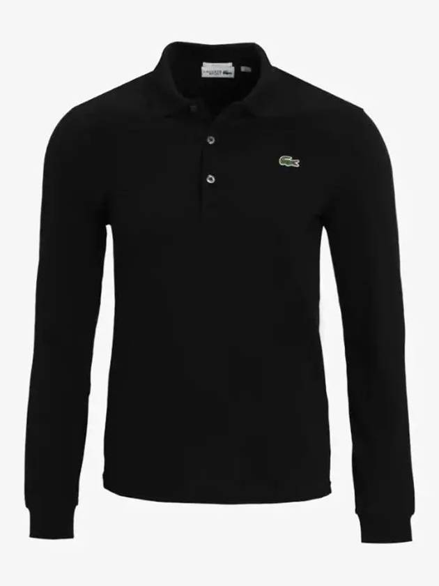 Men's Original Cotton Long Sleeve Polo Shirt Black - LACOSTE - BALAAN 2