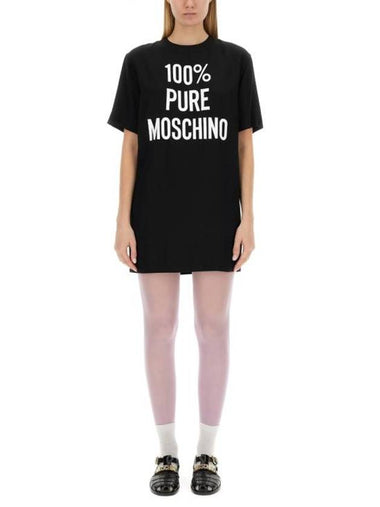 Midi Dress 04430533 1555 BLACK - MOSCHINO - BALAAN 1