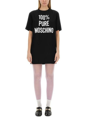 Midi Dress 04430533 1555 BLACK - MOSCHINO - BALAAN 1