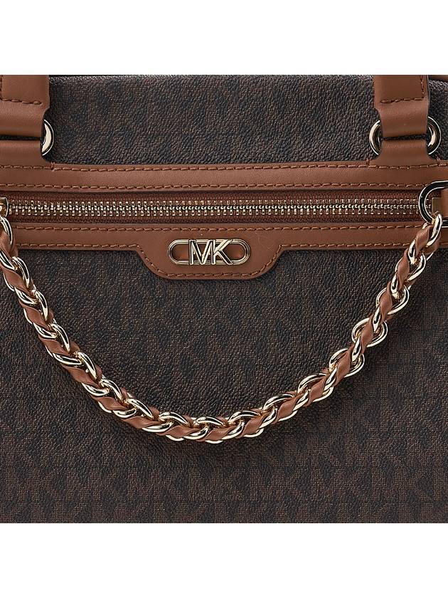 Logo Print Chain Shoulder Bag Brown - MICHAEL KORS - BALAAN 7