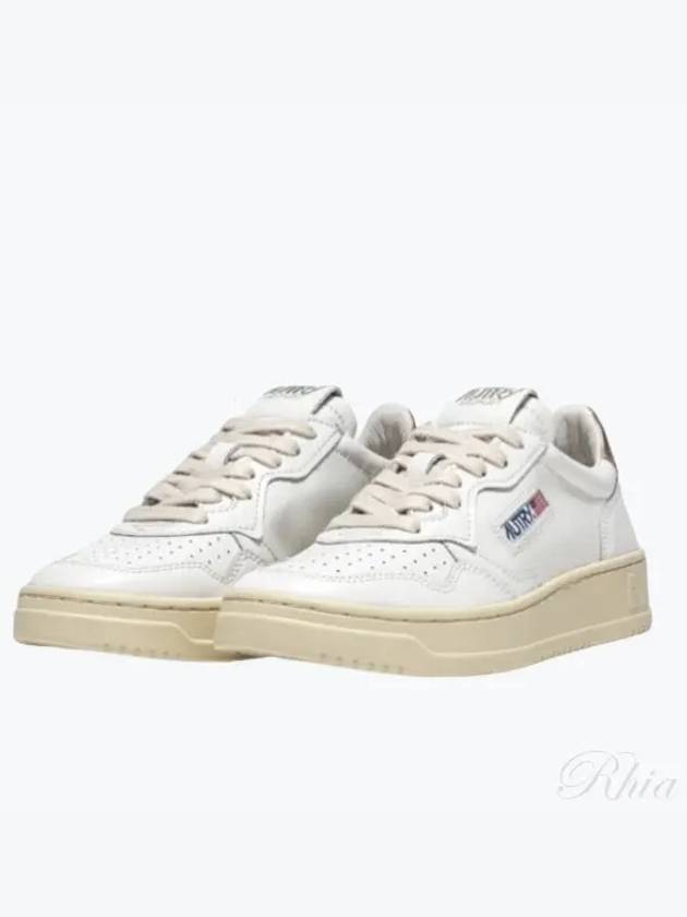 Medalist Goatskin Low Top Sneakers Gold White - AUTRY - BALAAN 2