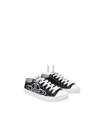 Plimsoll Logo Low-Top Sneakers Black - VIVIENNE WESTWOOD - BALAAN 2