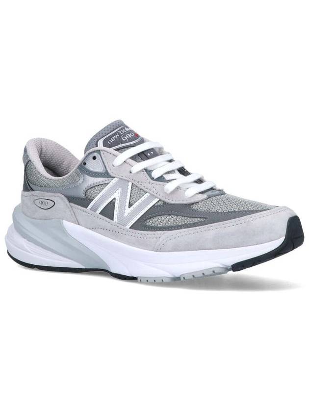 990V6 Castlerock Low-Top Sneakers Grey - NEW BALANCE - BALAAN 4