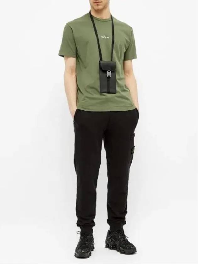 Men's Chest Logo Back Print Short Sleeve T-Shirt Olive Green - STONE ISLAND - BALAAN 7