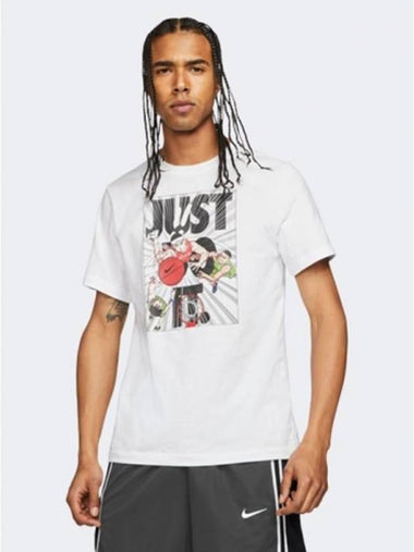 01DD0808100Just Do It Basketball Cartoon TshirtWhite - NIKE - BALAAN 1