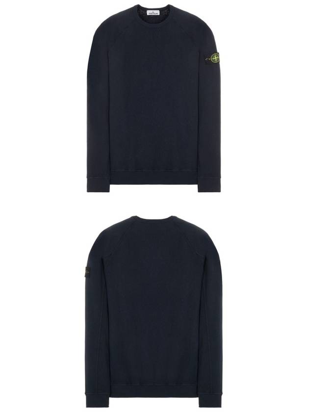 Garment Dyed Malfile Fleece Crewneck Sweatshirt Navy - STONE ISLAND - BALAAN 5