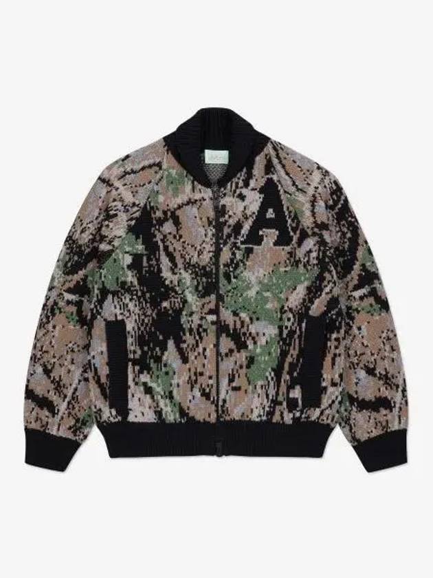 Camo varsity zip up knit multi STAR20020MLT - ARIES - BALAAN 1