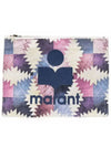 Nettia Logo Print Pouch Bag Purple - ISABEL MARANT - BALAAN 1