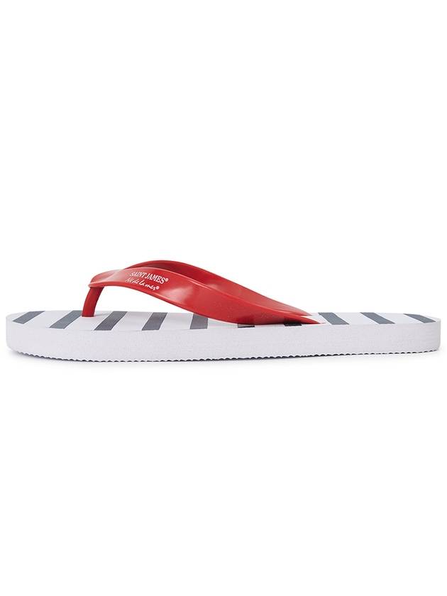 Striped Flip Flops Red - SAINT JAMES - BALAAN 4