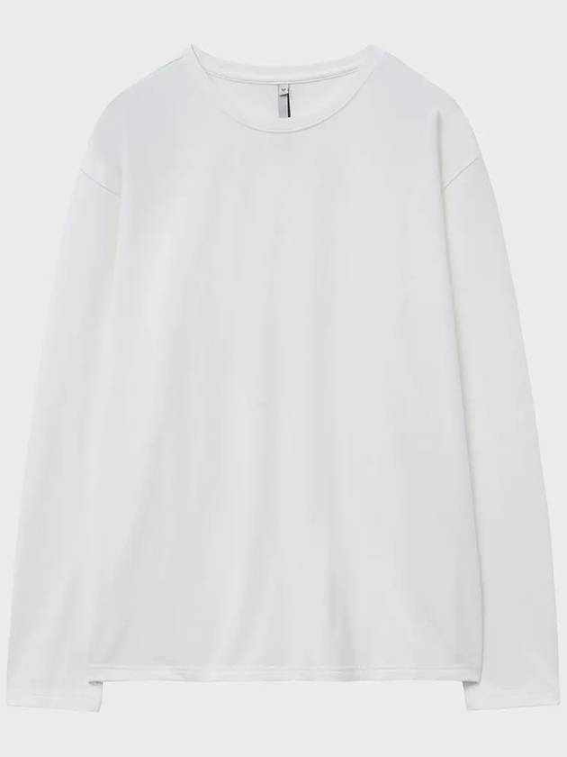 Brushed Crewneck Long Sleeve T-Shirt White - NOIRER - BALAAN 9