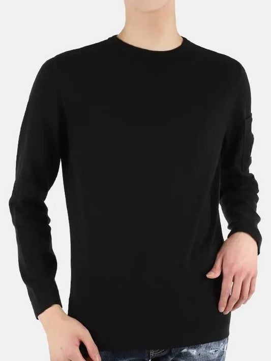 Men's Lens Wappen Cotton Sweatshirt Black - CP COMPANY - BALAAN 2