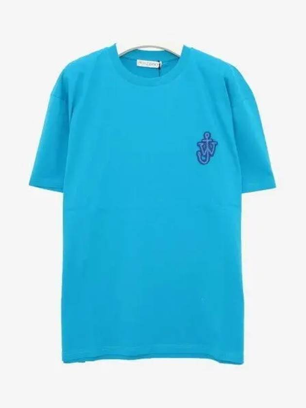 Anchor Patch Cotton Short Sleeve T-Shirt Blue - JW ANDERSON - BALAAN 2