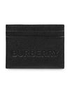 Logo Embossed Grainy Leather Card Wallet Black - BURBERRY - BALAAN 1