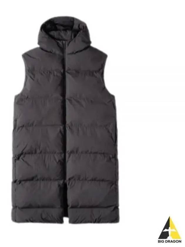 HAZAN SNW 1024 BLACK Women s Hooded Long Padded Vest Coat - STUDIO NICHOLSON - BALAAN 1