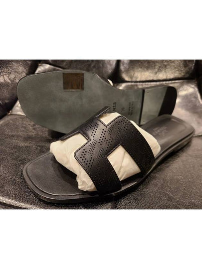 Punching Oran Sandals Slippers Black Shop - HERMES - BALAAN 2