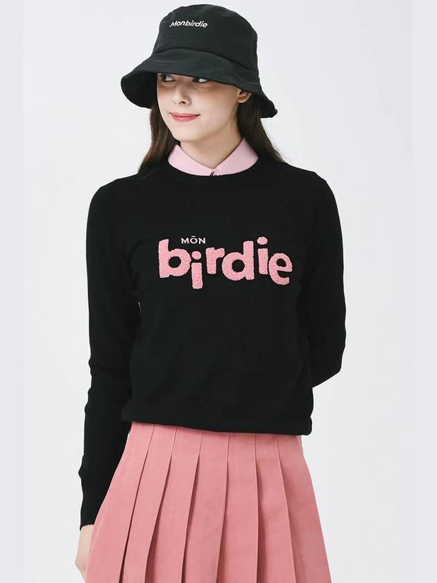 Graphic crew neck long sleeve knit BLACK - MONBIRDIE GOLF - BALAAN 6