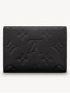 Monogram Embossed Leather Business Card Wallet Black - LOUIS VUITTON - BALAAN 3