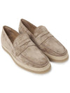 Flat Suede Loafers Beige - TOD'S - BALAAN 4