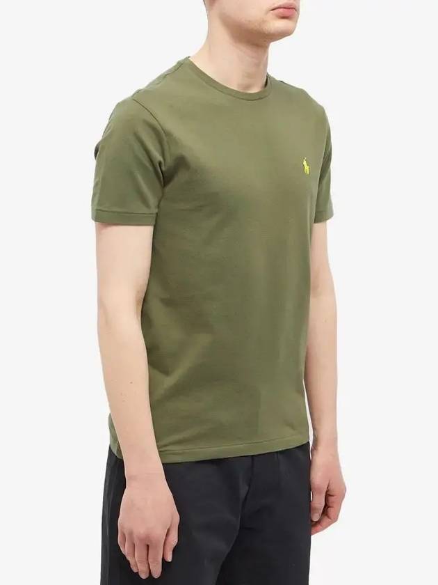 Pony Logo Embroidered Short Sleeve T-Shirt Khaki - POLO RALPH LAUREN - BALAAN.