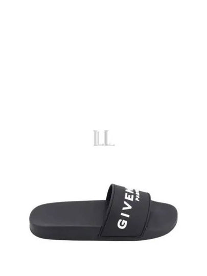 Logo Rubber Slide Slippers Black - GIVENCHY - BALAAN 2