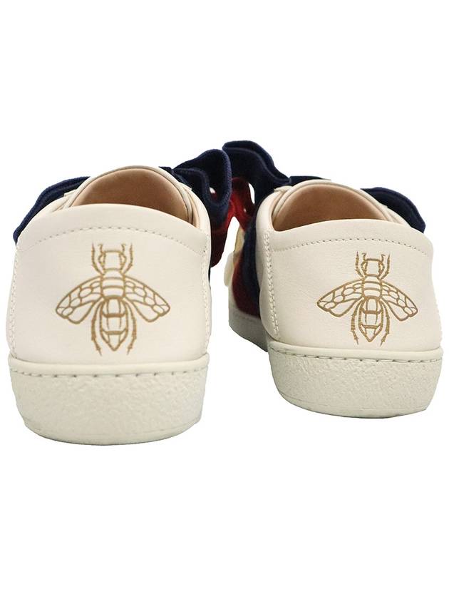 Women s Gucci 524989 White Velvet WEB Ribbon Bee Ace Slip On Sneakers 35 gt Gangbuk used luxury goods - GUCCI - BALAAN 5