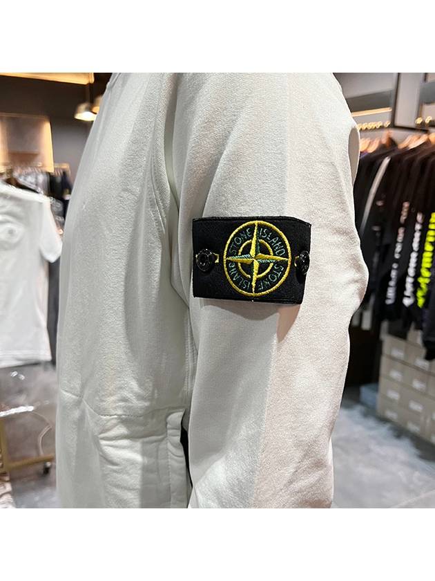 Waffen Patch Cotton Stretch Fleece Sweatshirt Ice - STONE ISLAND - BALAAN 7