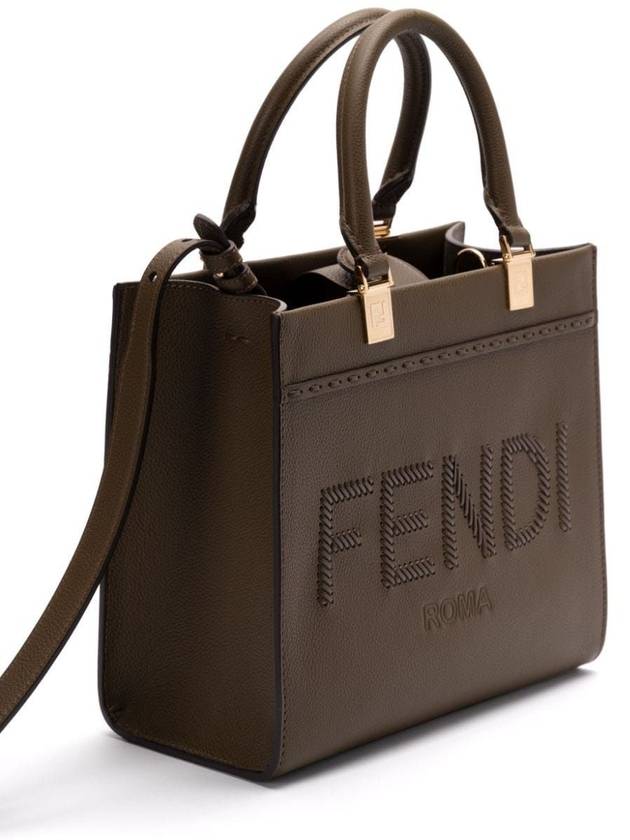 Logo Sunshine Small Tote Bag Green - FENDI - BALAAN 4