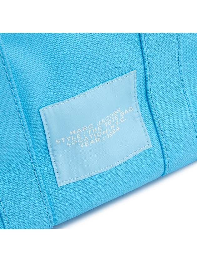 Logo Small Canvas Tote Bag Blue - MARC JACOBS - BALAAN 8