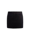 Damia Corduroy Mini A-Line Skirt Black - ISABEL MARANT - BALAAN 2