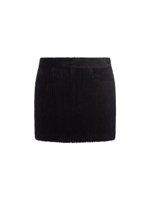 Damia Corduroy Mini A-Line Skirt Black - ISABEL MARANT - BALAAN 2