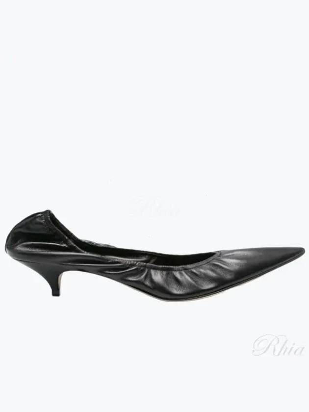 LIISA Leather Pumps Heels F1542 SL1 BLK - THE ROW - BALAAN 1